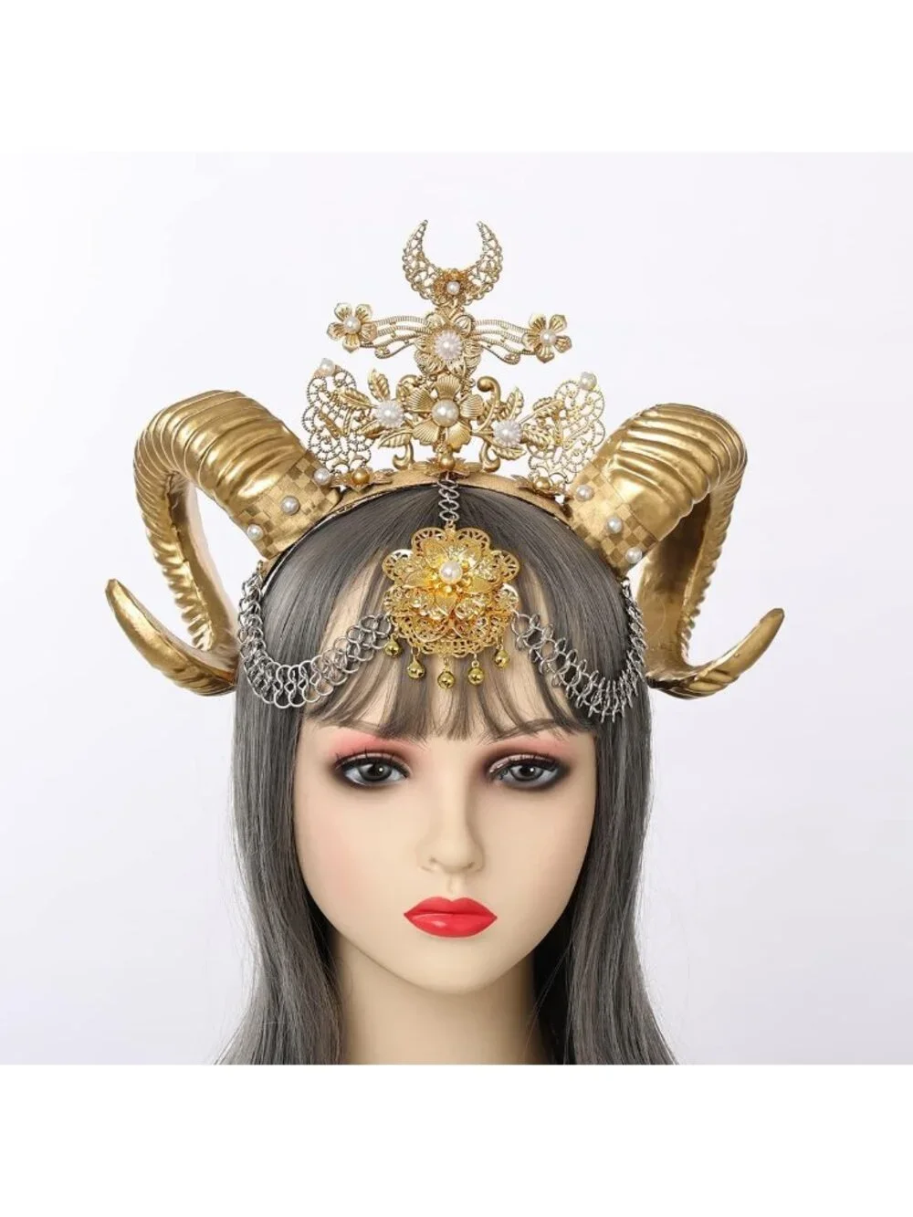 Goddess Halo Crown Headband with Spikes & Zip Ties - Sunburst Style Hair